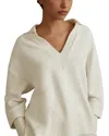 Reiss Bernie Polo Sweater In Cream