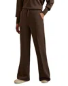 Reiss Chocolate Wide Leg Joggers In Chocolate