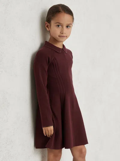 REISS REISS BERRY ZADIE 3-9 YRS EMBELLISHED COLLAR KNITTED DRESS