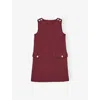 Reiss Berry Button Detail Sleeveless Shift Dress In Purple