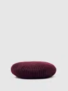 Reiss Berry Wool-blend Rib-knit Beret With Cashmere In Purple