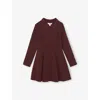 Reiss Berry 9-13 Yrs Embellished Collar Knitted Dress In Brown