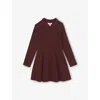 Reiss Berry 9-13 Yrs Embellished Collar Knitted Dress In Purple