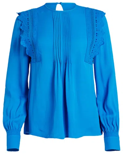 Reiss Bexley Blouse In Blue