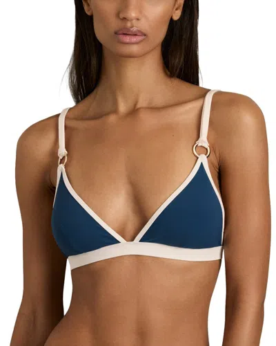 Reiss Bianca Contrast Trim Fixed Swimsuit In Multi