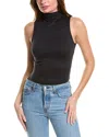 Reiss Eva Asymmetric-drape Stretch-woven Top In Black