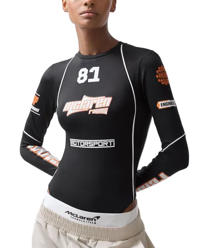 Reiss Bianca Mclaren Racing T-shirt In Black