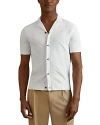 Reiss White Biarritz Cotton Cuban Collar Shirt In White