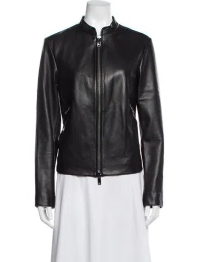 Pre-owned Reiss Biker Jacket In Black
