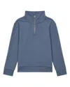 Reiss Bishop 1/2-zip Textured Pullover In Blue