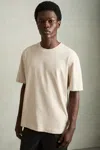 Reiss Bisque Stone Cotton Garment-dyed Oversized T-shirt