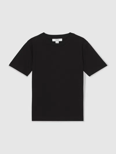 Reiss Black 13-14 Yrs Cotton Crew-neck T-shirt