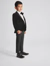 Reiss Black 4-9 Yrs Single Breasted Velvet Blazer