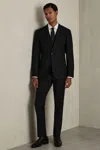 Reiss Black Slim-fit Wool Suit Trousers
