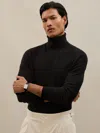 Reiss Black Atelier 100% Cashmere Roll-neck Jumper In Black