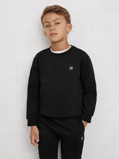 Reiss Black Avery Top & Joggers Set