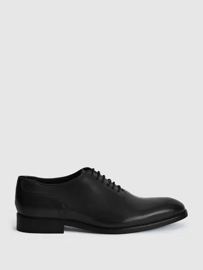 Reiss Black Leather Whole Cut Shoes