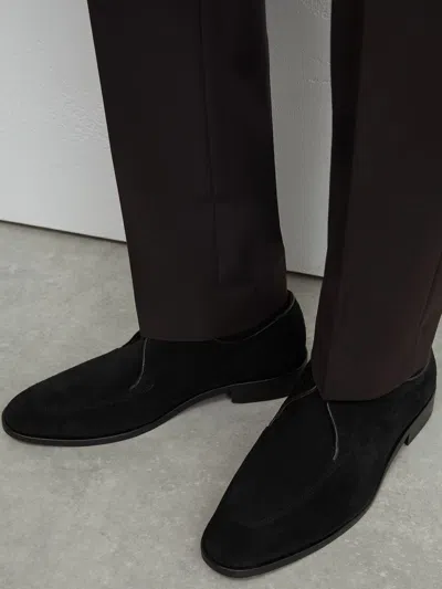 Reiss Black Blake Lace-up Derby Shoes
