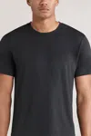 Reiss Black Ché Studios Crew Neck T-shirt With Tencel™ Fibers