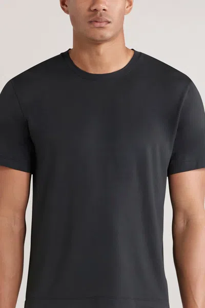 Reiss Black Ché Studios Crew Neck T-shirt With Tencel™ Fibers