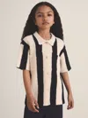 Reiss Black Clive 4-9 Yrs | Les 100 Ciels Stripe Knit Shirt