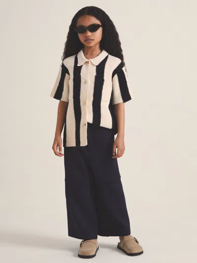 Reiss Black Clive 9-13 Yrs | Les 100 Ciels Stripe Knit Shirt