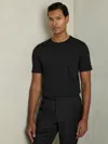 Reiss Black Cotton Crew Neck T-shirt