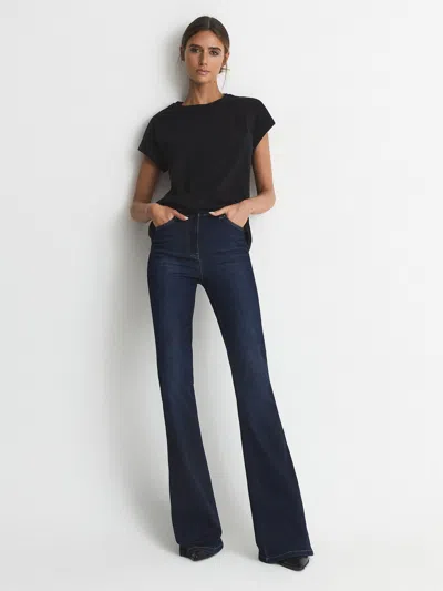 Reiss Black Cotton-jersey Crew Neck T-shirt