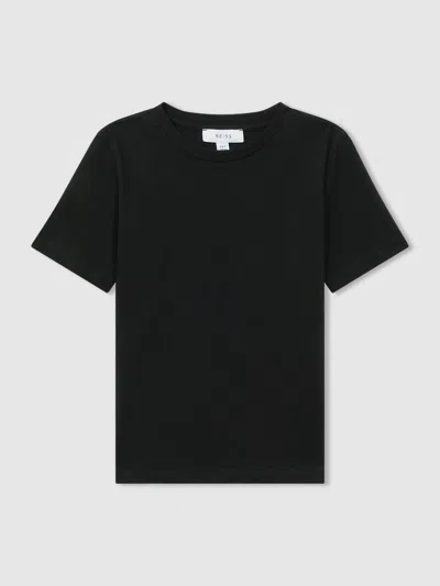 REISS REISS BLACK BLESS CREW NECK T-SHIRT