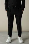 Reiss Black Croxley 3-9 Yrs Relaxed Drawstring Joggers In Black