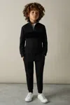Reiss Black Croxley 9-13 Yrs Relaxed Drawstring Joggers