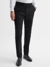 Reiss Black Eastbury Reg Regular Fit Chinos In Black