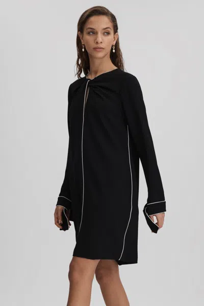 Reiss Black Shift Mini Dress