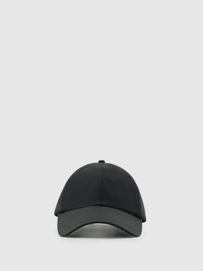 Reiss Black Embroidered Logo Tech Baseball Cap