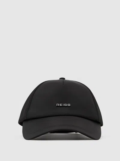 Reiss Black Emery Technical Logo Baseball Cap
