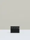 Reiss Black Fletcher Monogram Canvas Card Holder In Black