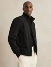 Reiss Brad Regular Fit Tech Bomber Jacket In Black