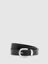 Reiss Black Jonny Leather Western Belt