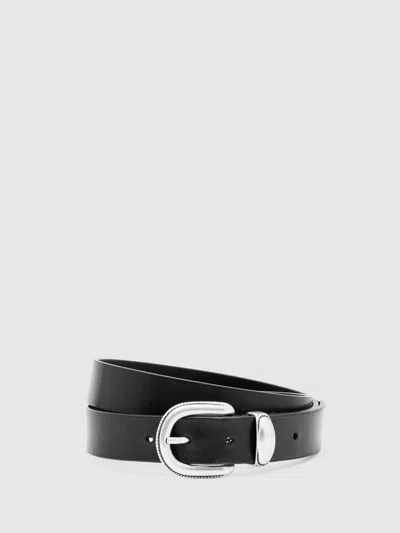 Reiss Black Jonny Leather Western Belt