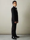 Reiss Black Knightsbridge B 3-9 Yrs Tuxedo Satin Single Breasted Blazer