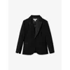 Reiss Black Knightsbridge Peak-lapel Woven Blazer 9-13 In Black