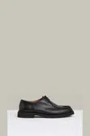 Reiss Black Leather Moccasin-toe Lace-up Shoes