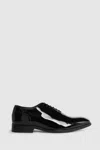 Reiss Black Leather Whole Cut Shoes