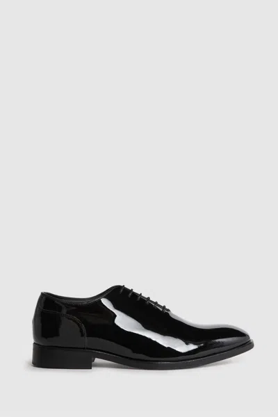Reiss Black Leather Whole Cut Shoes