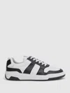 Reiss Black Low Top Leather Trainers