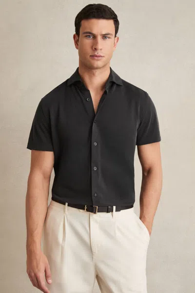 Reiss Black Modal-blend Shirt