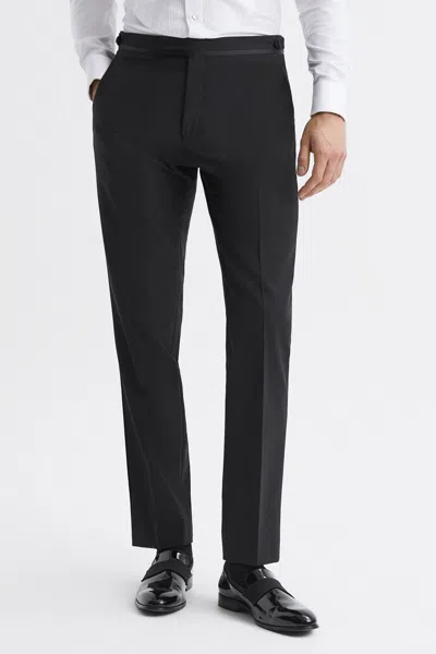 Reiss Black Modern Fit Tuxedo Trousers
