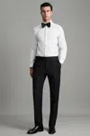 Reiss Black Modern Fit Tuxedo Trousers In Black
