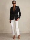 Reiss Black Oe Velvet Single-breasted Blazer