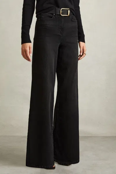 Reiss Black Ameria Palazzo Jeans